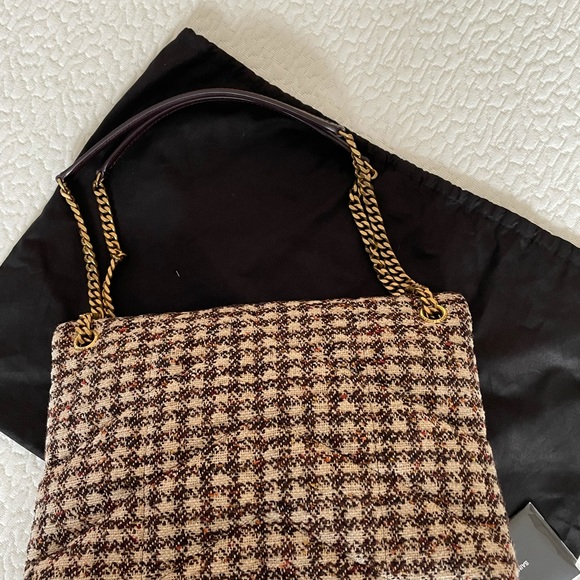 SOLD. YSL Puffer Houndstooth Tweed Shoulder Bag NEW - Picture 10 of 16